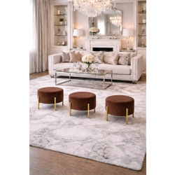 Pufa Okrągłą Noga Złota Matowa  Kolory Rozmiary Fi 35 - 40 - 45 - 50 - 55 - 60 - 65 - 70 - 75 - 80 - 85 - 90 - 95 - 100 cm